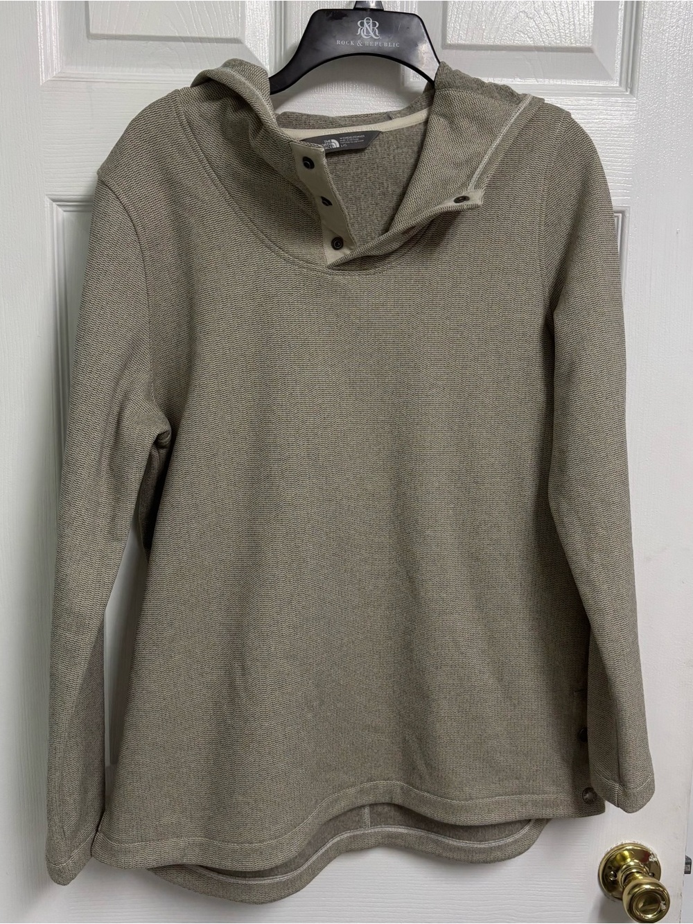 The North Face Jacket Knit Stitch Fleece Pullover Snap Warm Sweater Women’s L